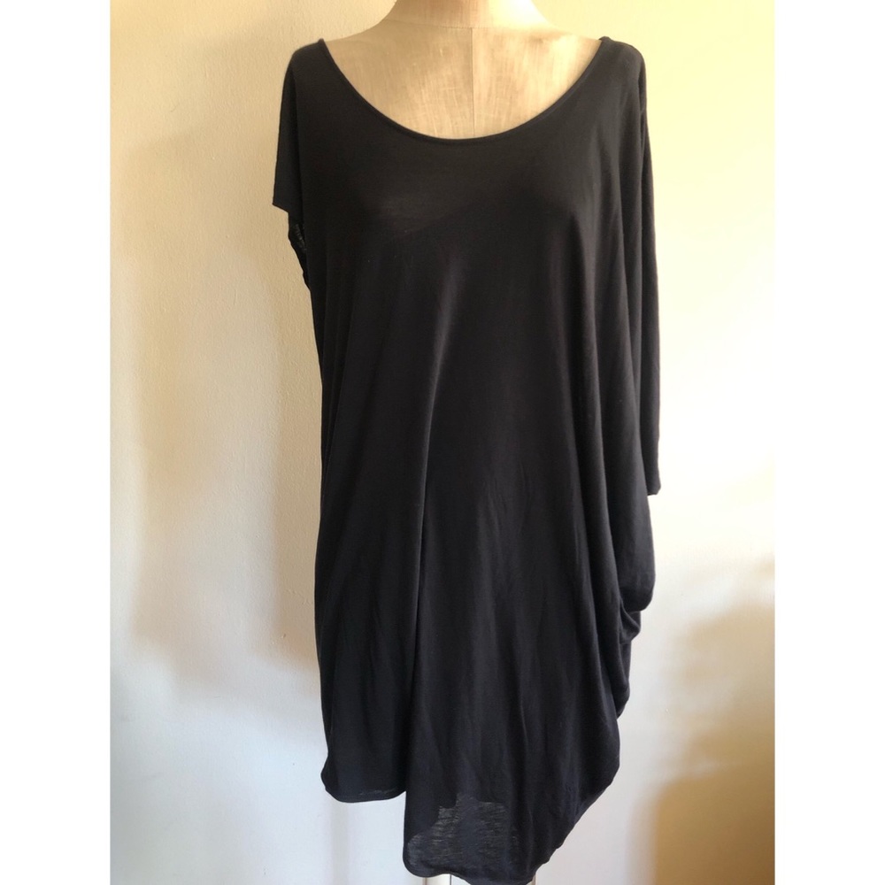Helmut Black Asymmetrical Shirt